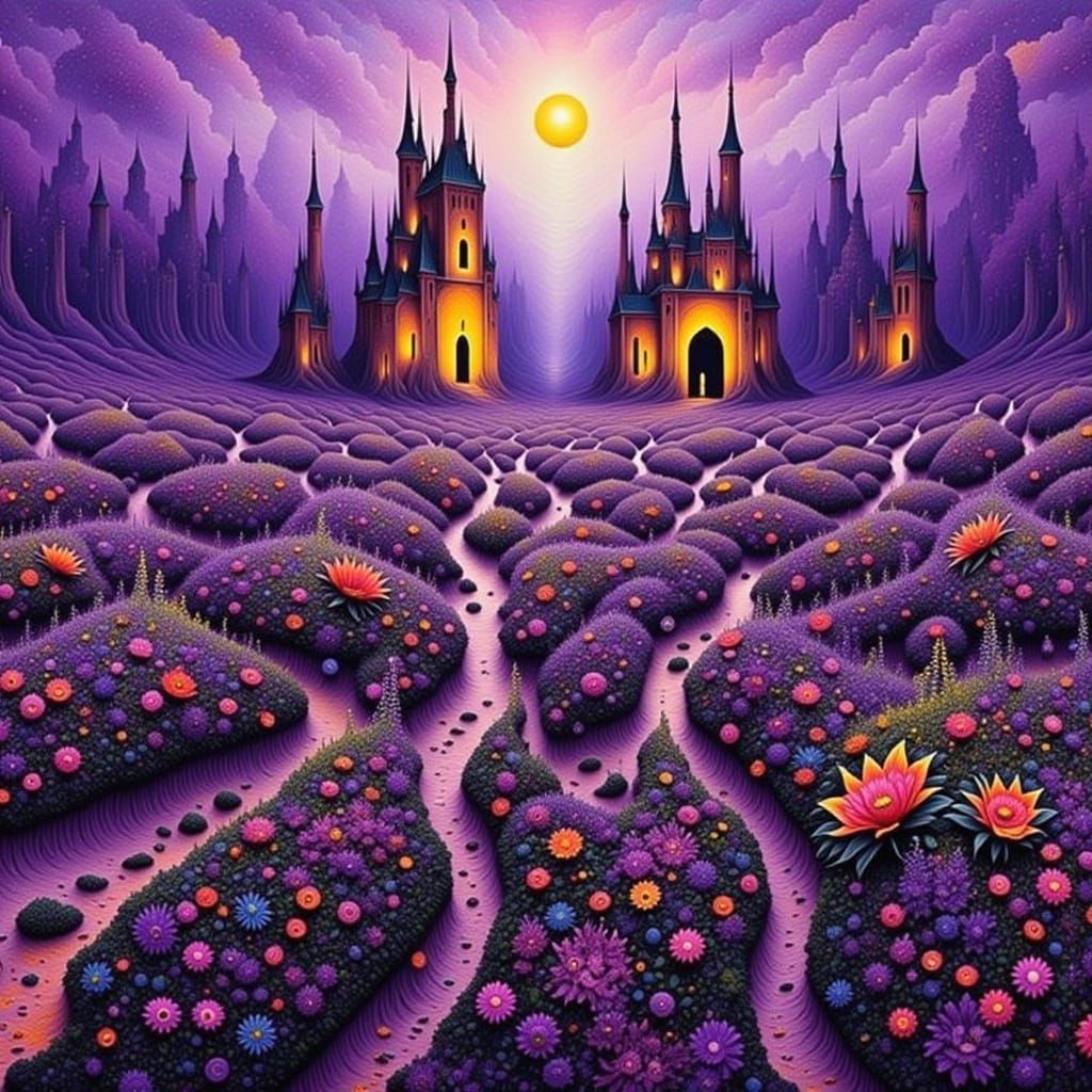 Abstract Purple Haze in Flux Style