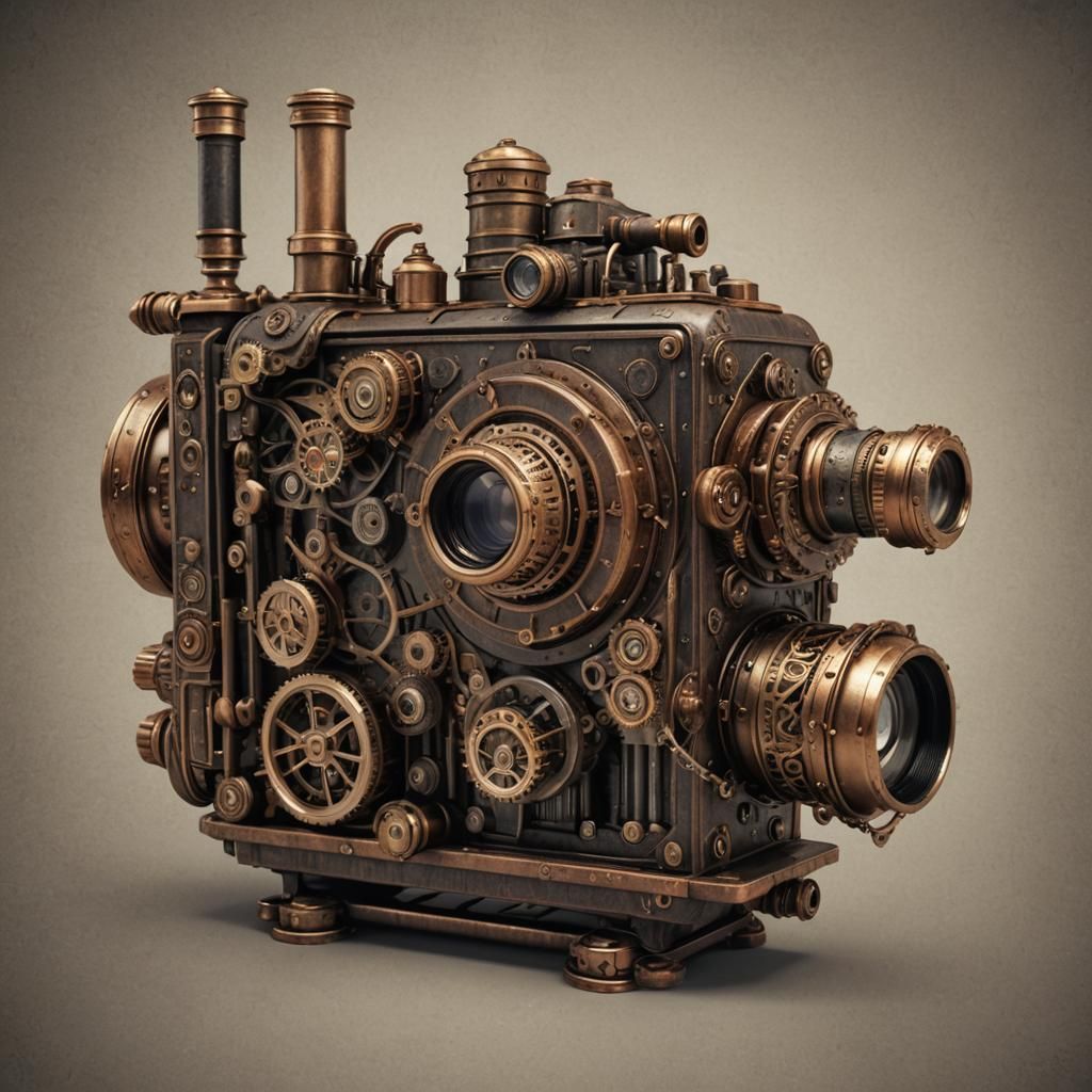 Steampunk Camera Engine Invention