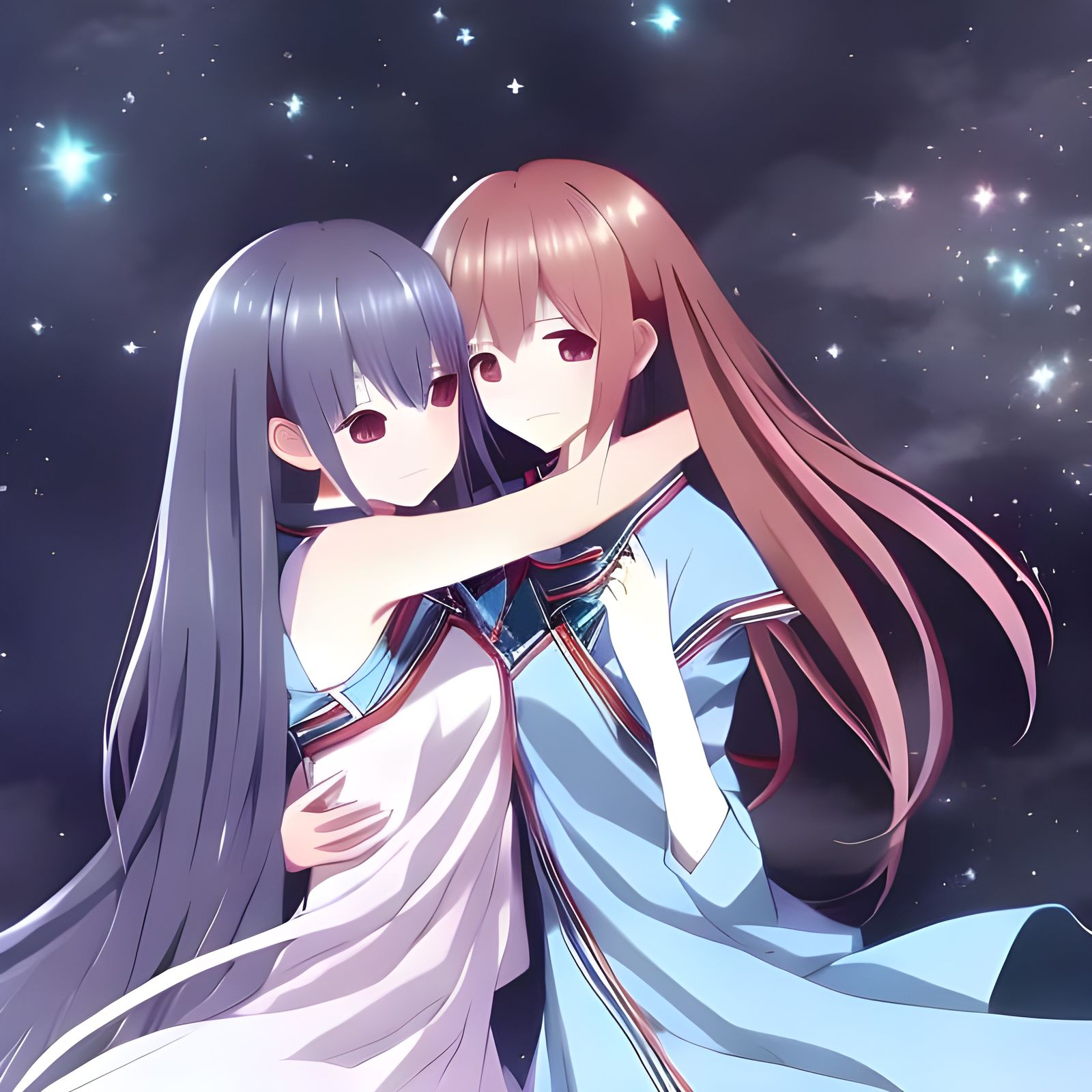 Anime Starry Space Scene in Official Art Style