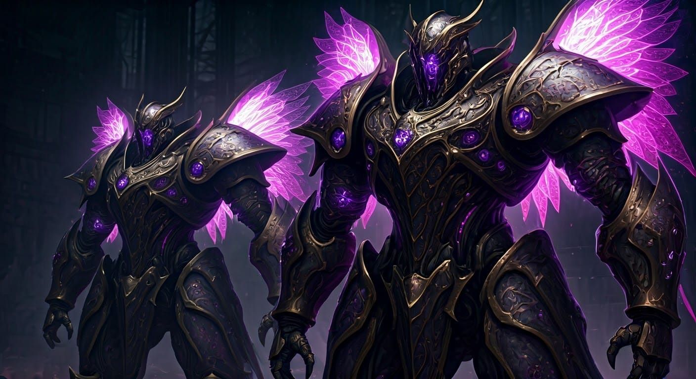 Mechas Prepare for Battle in Gothic Luminescence