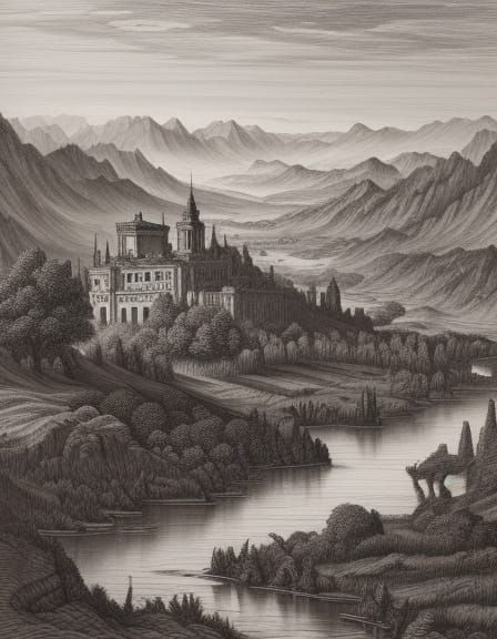 Baroque Landscape in Dramatic Motion