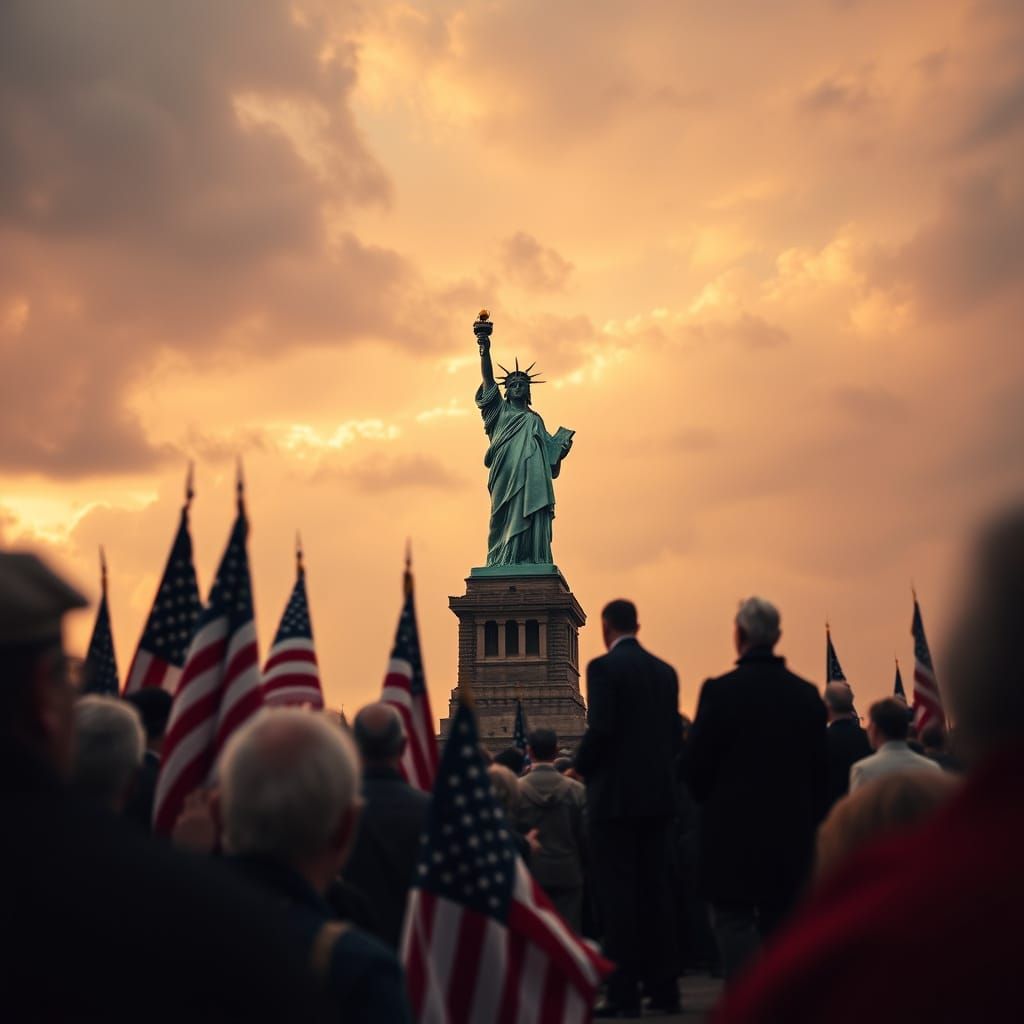 Americans Present Statue of Liberty to France in a Cinematic...