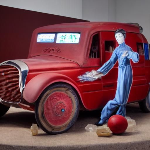 Porcelain Computer Scientist Portrait with Chewing Gum