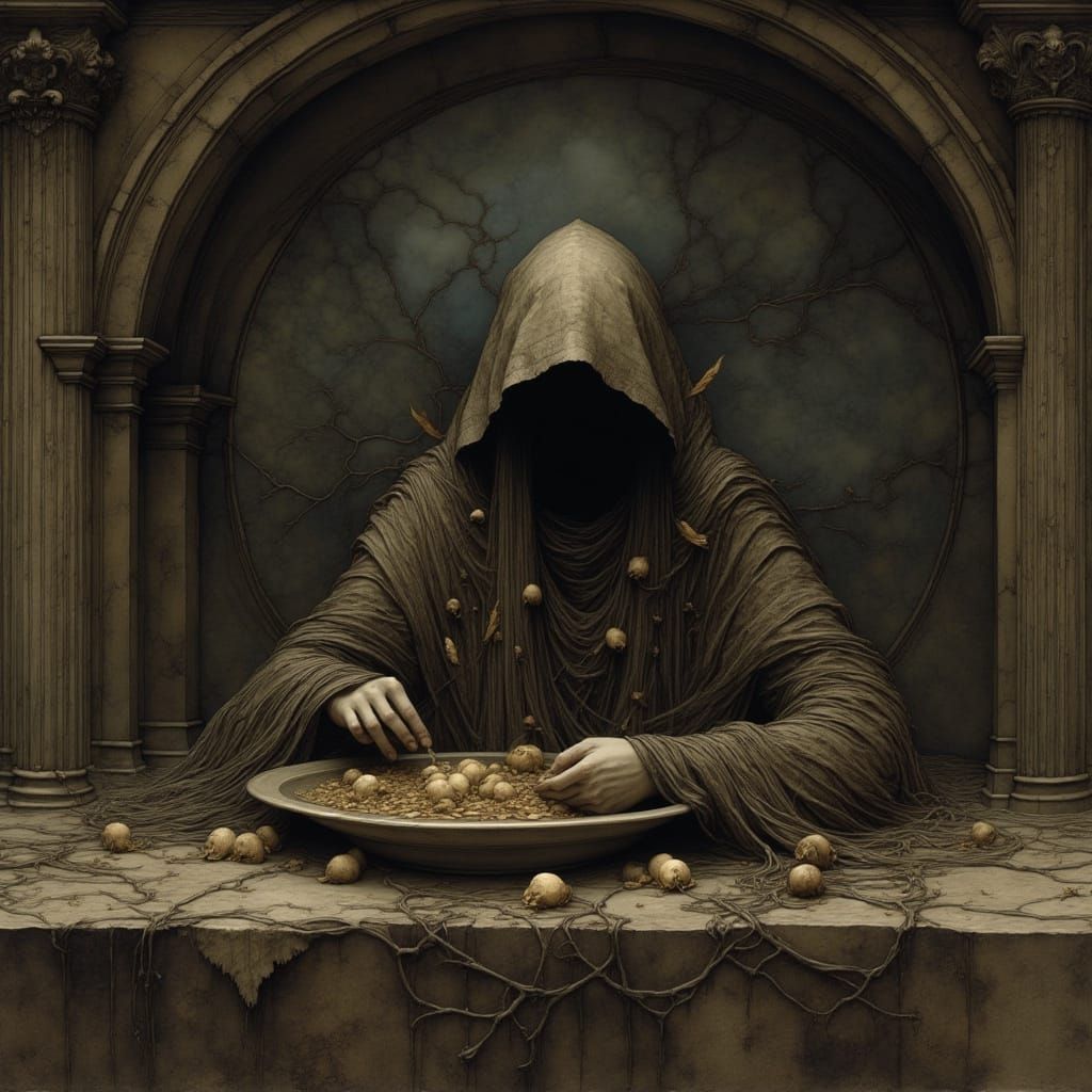 Mystical Sin Eater in Dark Fantasy Style