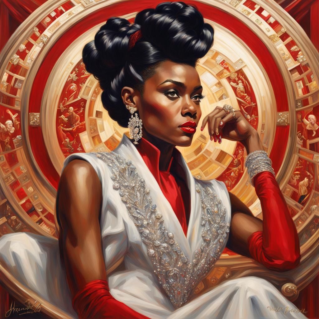 Janelle Monae Portrait in the Style of Artgerm