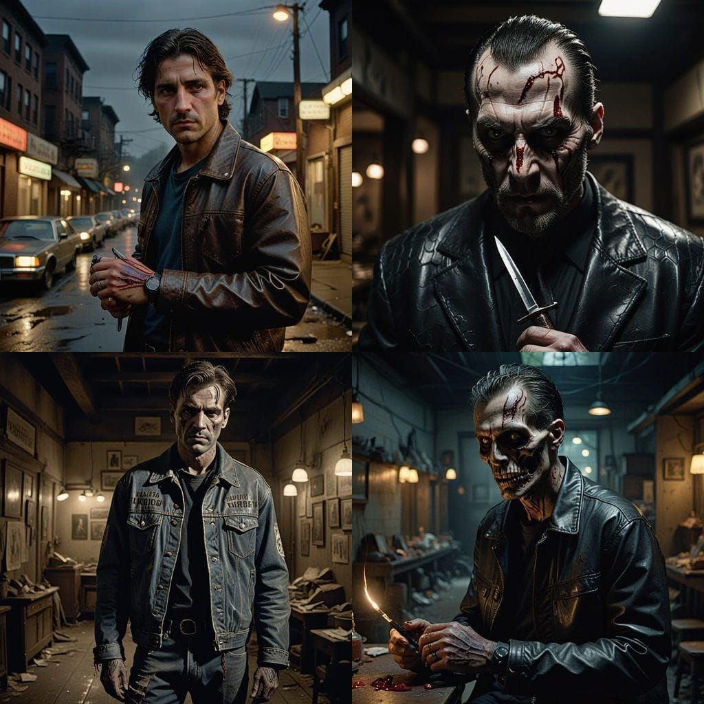 A Dark Portrait of a Tattooed Assassin