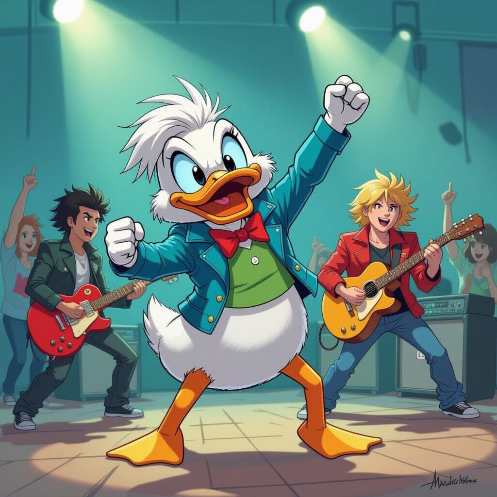 Howard The Duck Moshing in Comic Book Art