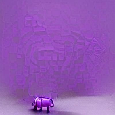 Purple Elephant Robot: AI Generated Image