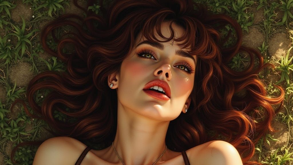 Elvira As Alyssa Milano Under Tree