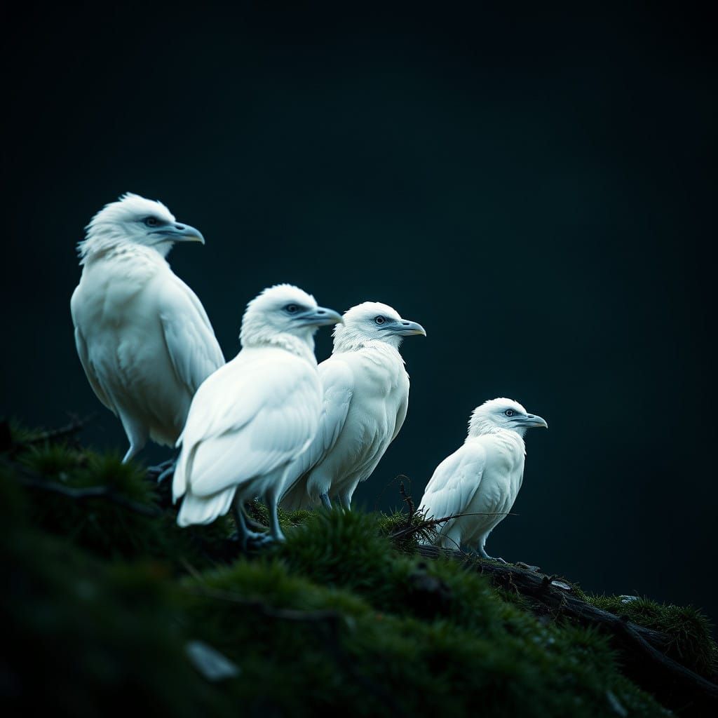 Elegant Ravens in Alaskan Wilderness Cinematic Film Still