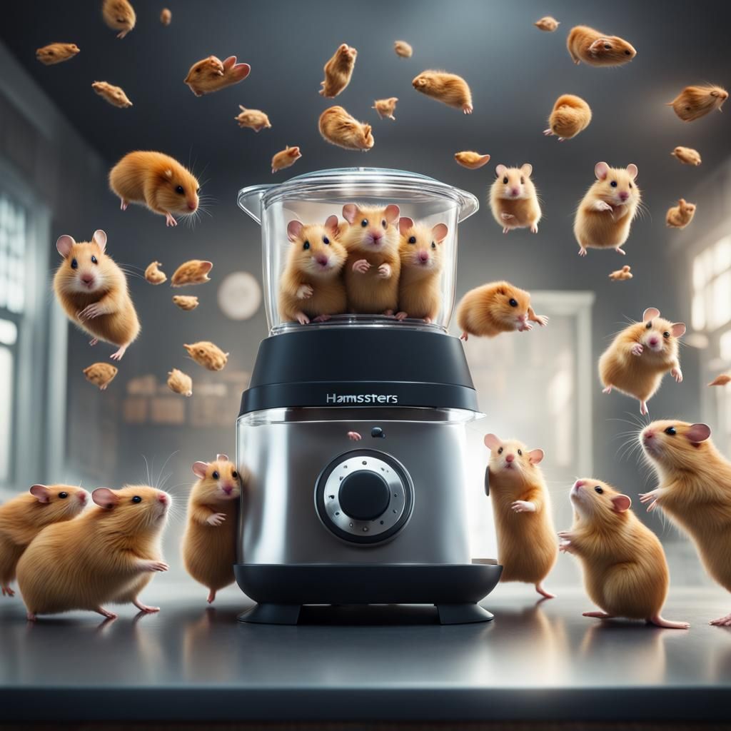 Hyperrealistic Flying Toasters Meet Hamsters in Blender