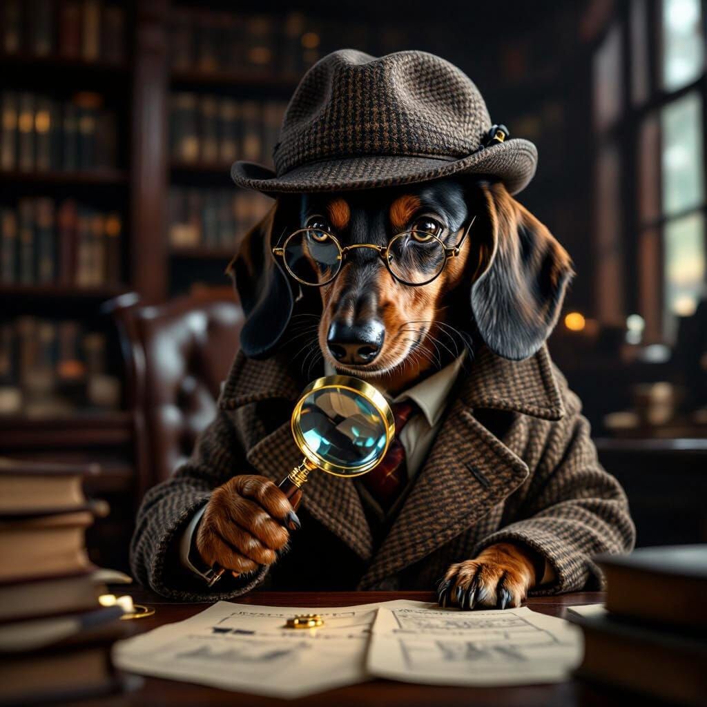 Dachshund Detective Solves Mystery in Victorian Study