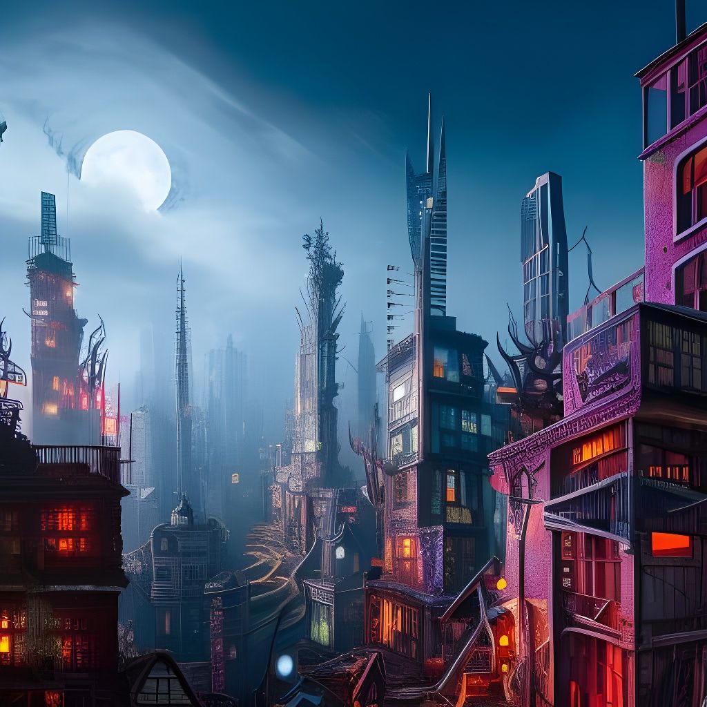 Mutated Cityscape: A Grotesque Transformation