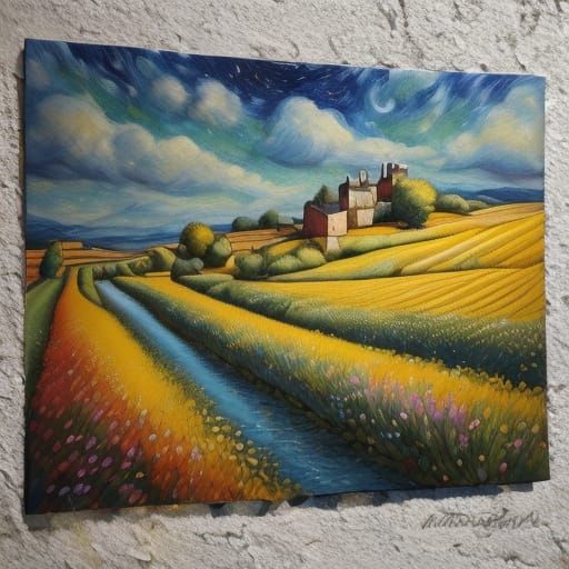 Expressionist Oil Painting of a Woman with Vibrant Colors