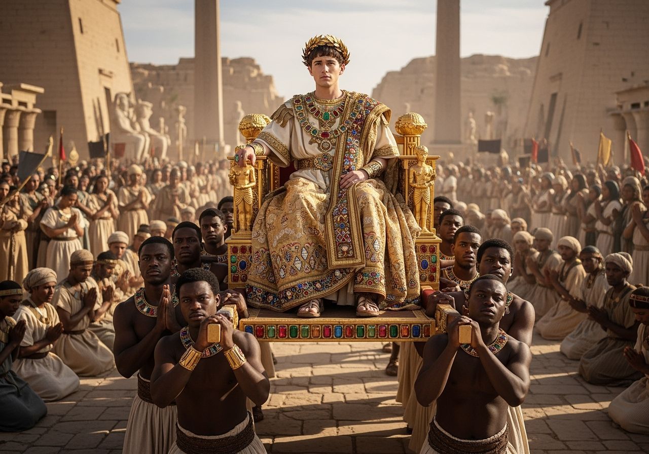 Roman Emperor Parade in Ancient Egypt