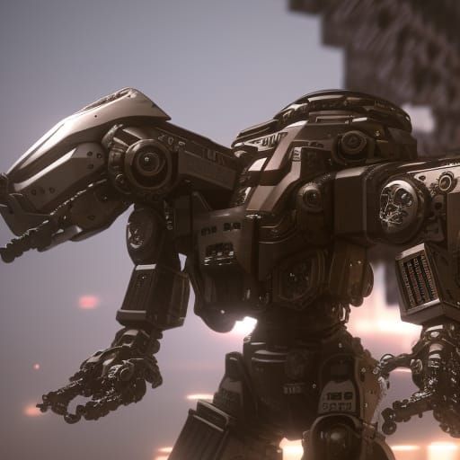 Futuristic Sci-Fi Robot Mech in 8K Resolution