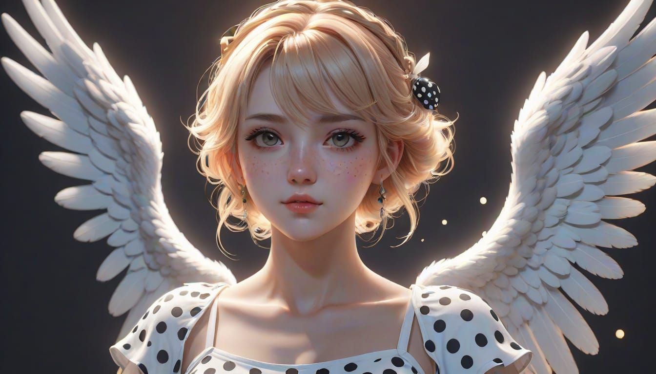 Polka Dot Angel: 3D Anime Art
