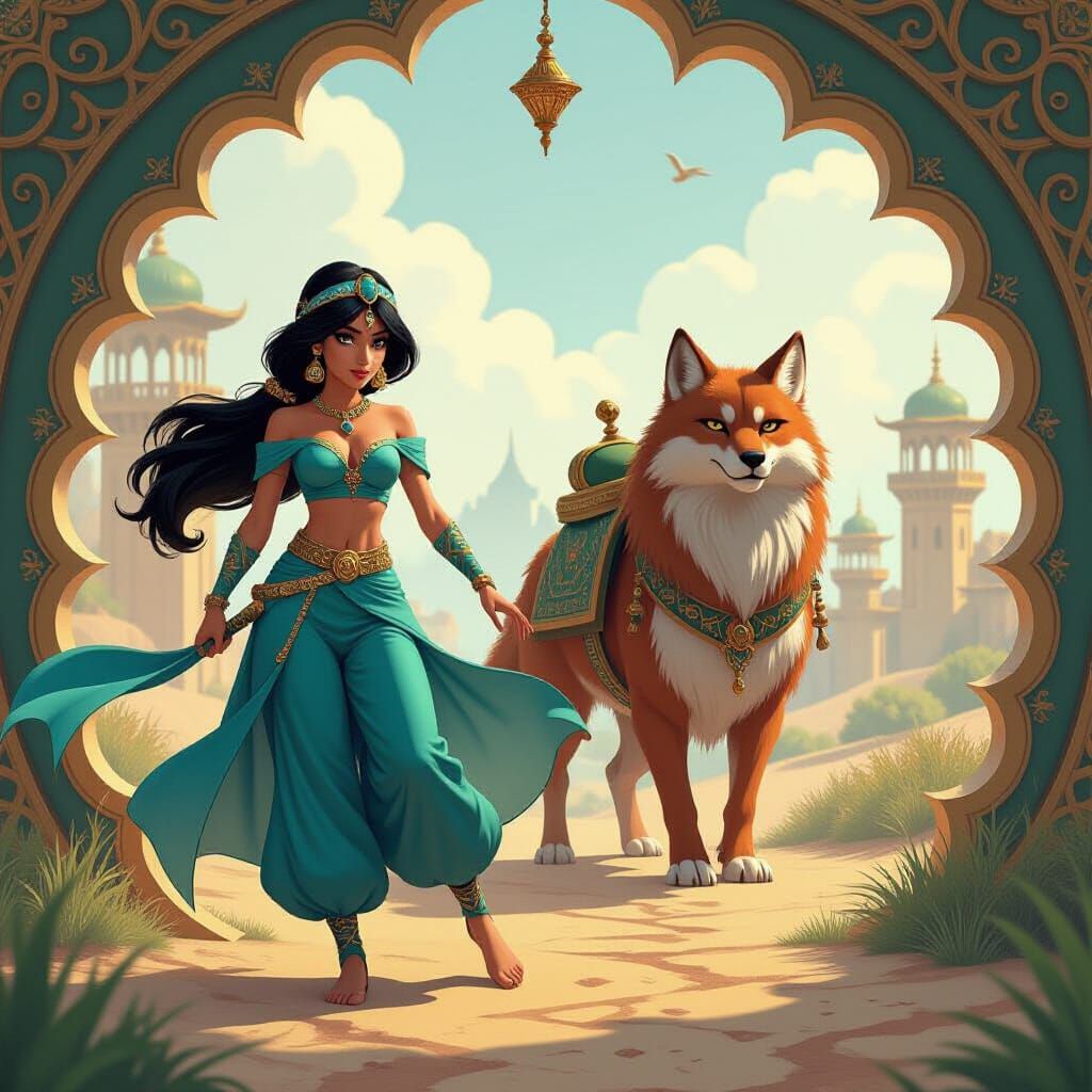 Jasmine as Ninja with Rajah Guardian Spirit