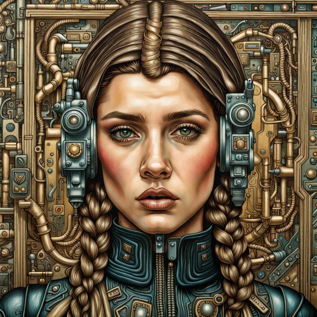 Cyberpunk Portrait in Renaissance Style