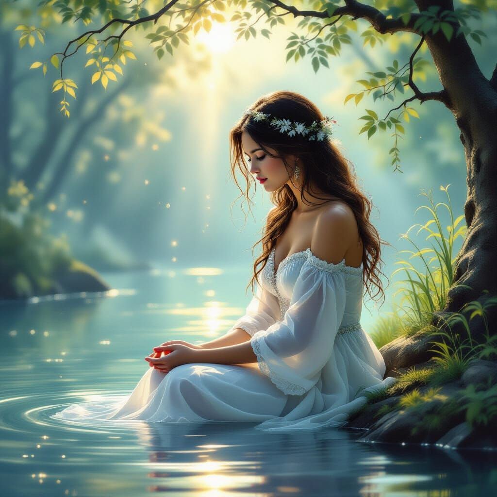 Ethereal Digital Painting of Spiritual Clarity and Harmony