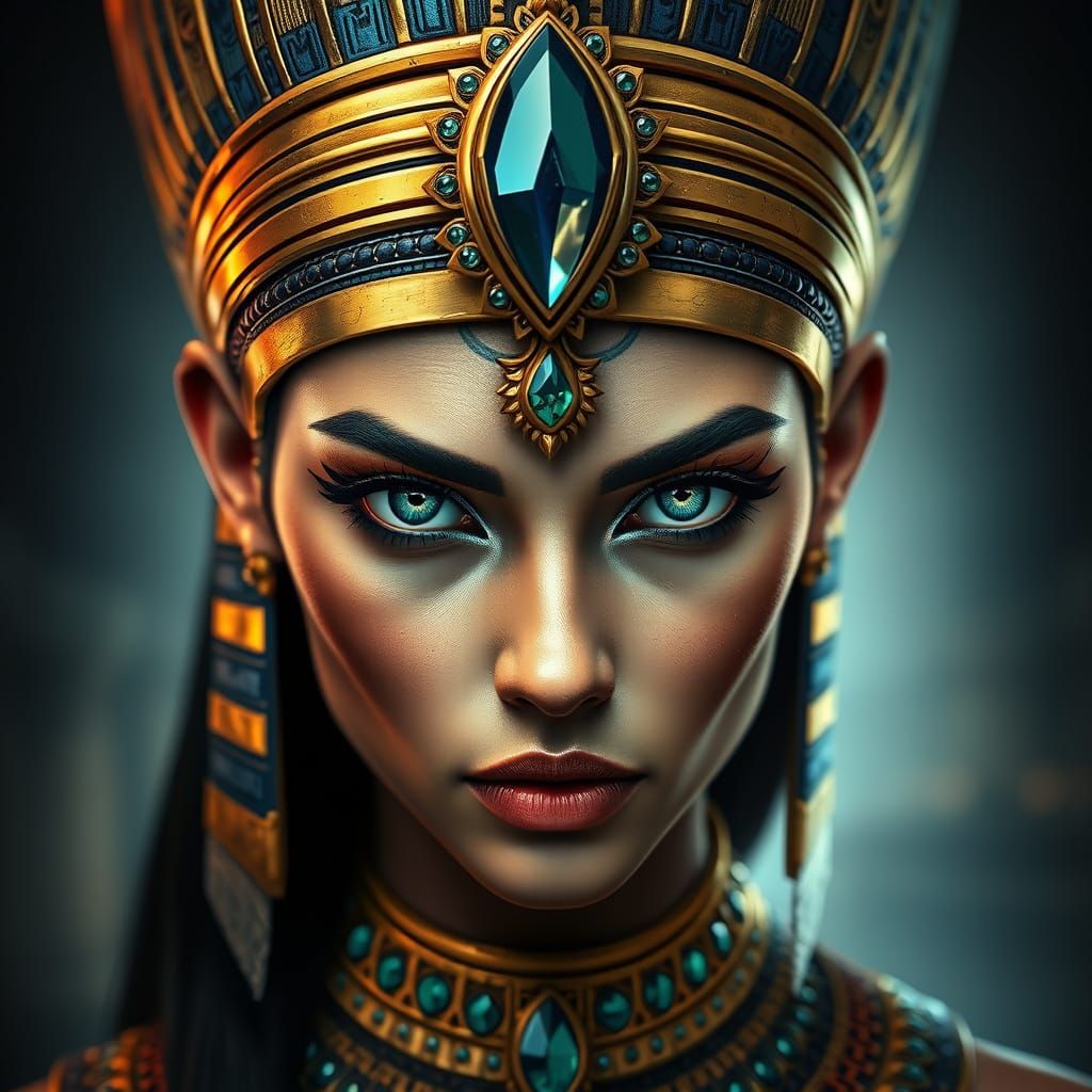 Ancient Egyptian Princess in Regal Splendor