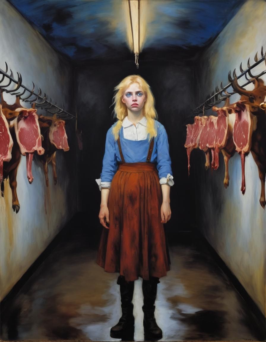 Fish, aquatic life, debris on the floor, boxes, bags, sack, ...