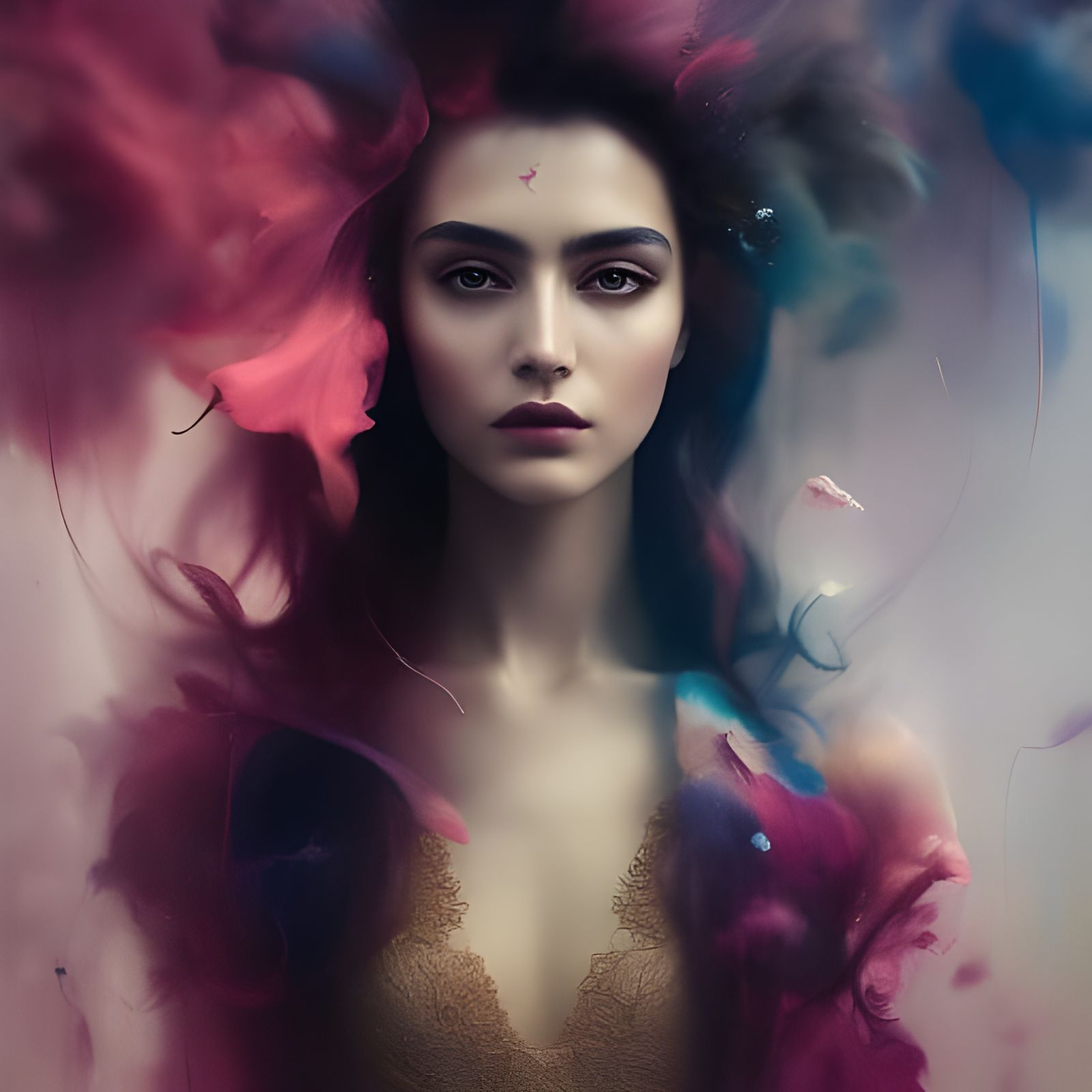 Detailed Portrait of a Gorgeous Woman in Fantasy Art Style
