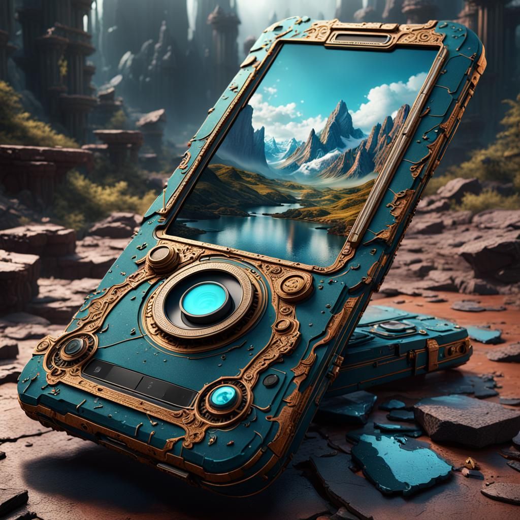 Vibrant Fantasy Phone Revealed in Detailed Matte Painting