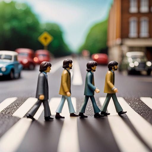 Beatles Toys Recreate Abbey Road Crossing