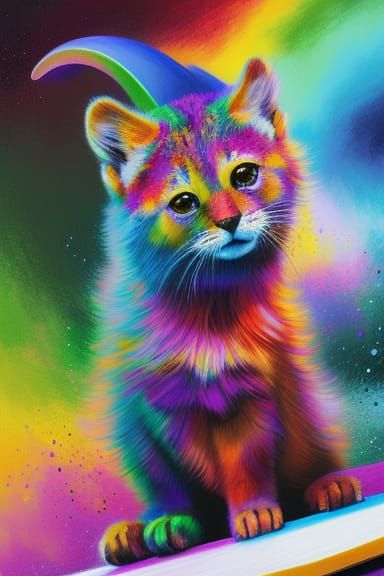 Cat colorful