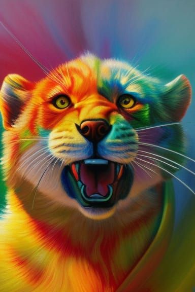 Lion colorful