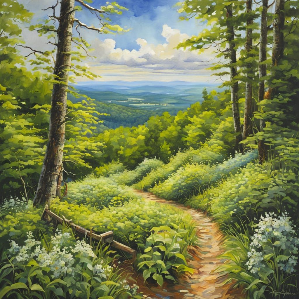 The Appalachian Trail, springtime