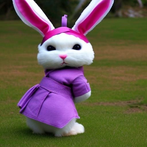 Fierce and Cute: Samurai Bunny Rabbit