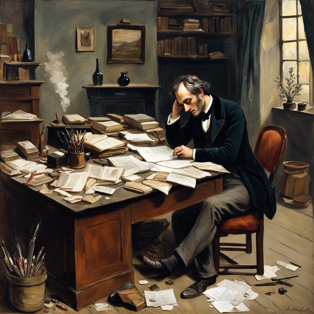 Charles Baudelaire Writes his Poems.