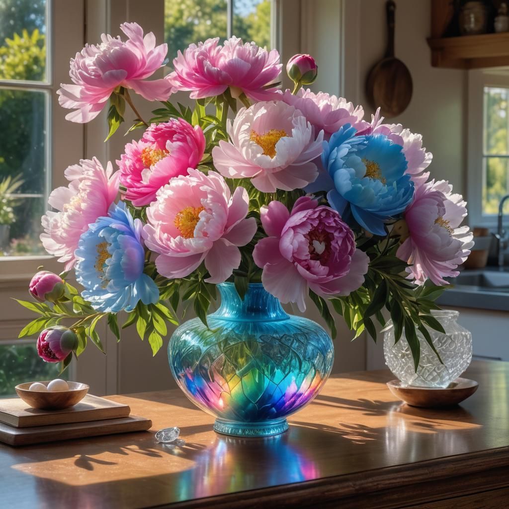 Pretty Blooming Peonies