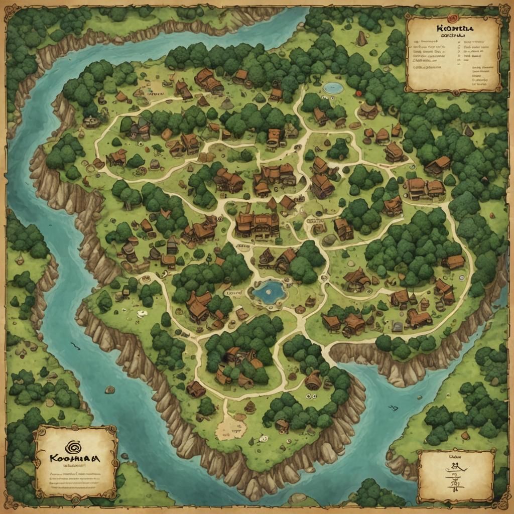 Dungeons and Dragons Map of Hidden Leaf Village