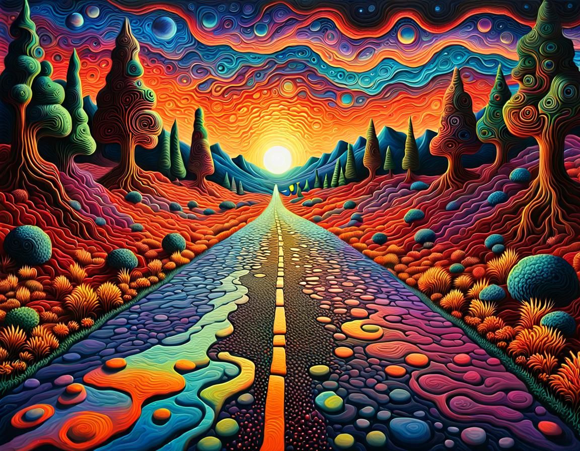 Cosmic Celestial Landscape in Psychedelic High Relief