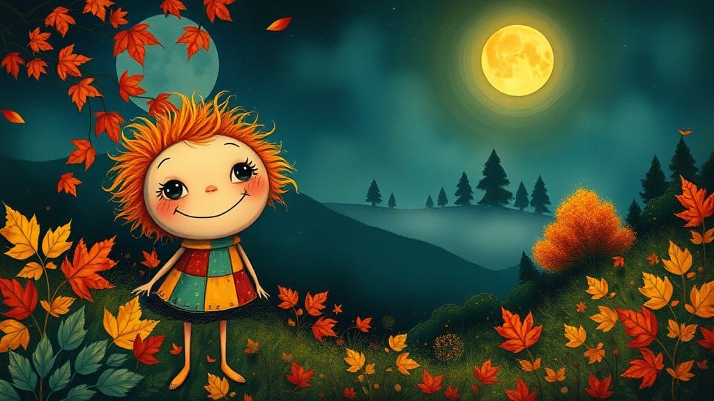 Whimsical Moonlit Forest Sprite