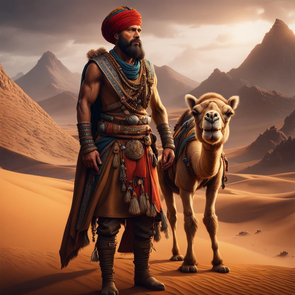 Nomad warrior with camel