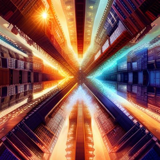 Abstract Mosaic of Coffee in Danish Pastel Colors