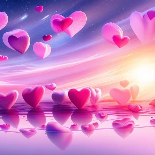 Pink and Purple Hearts Pattern