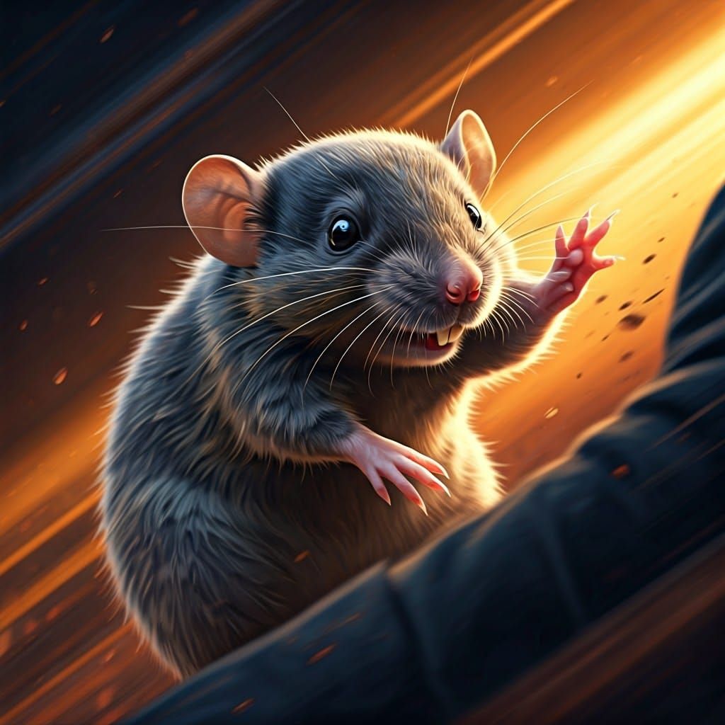 Hyperrealistic Mole Rat Breaks Fourth Wall in Whimsical Scen...