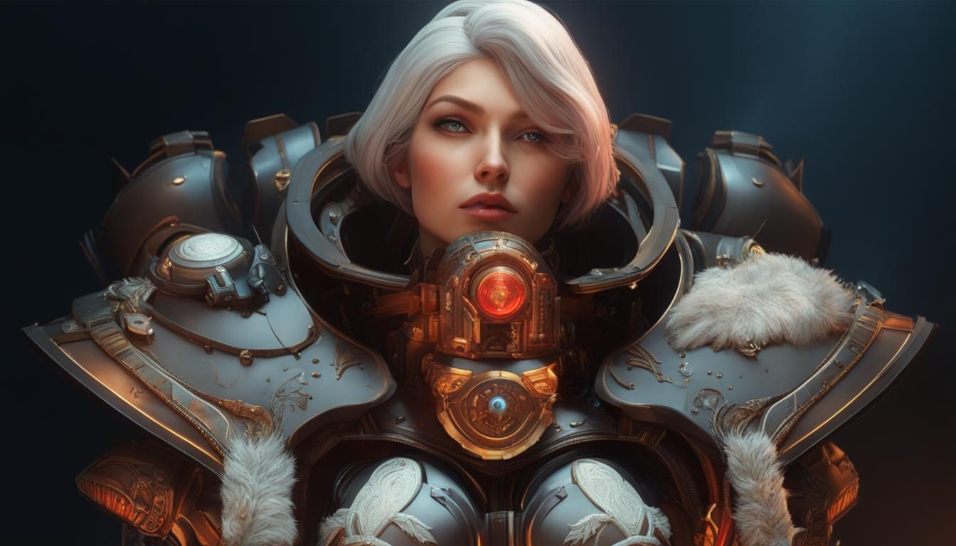 Power Armor Splash Screen Art in Deep Color