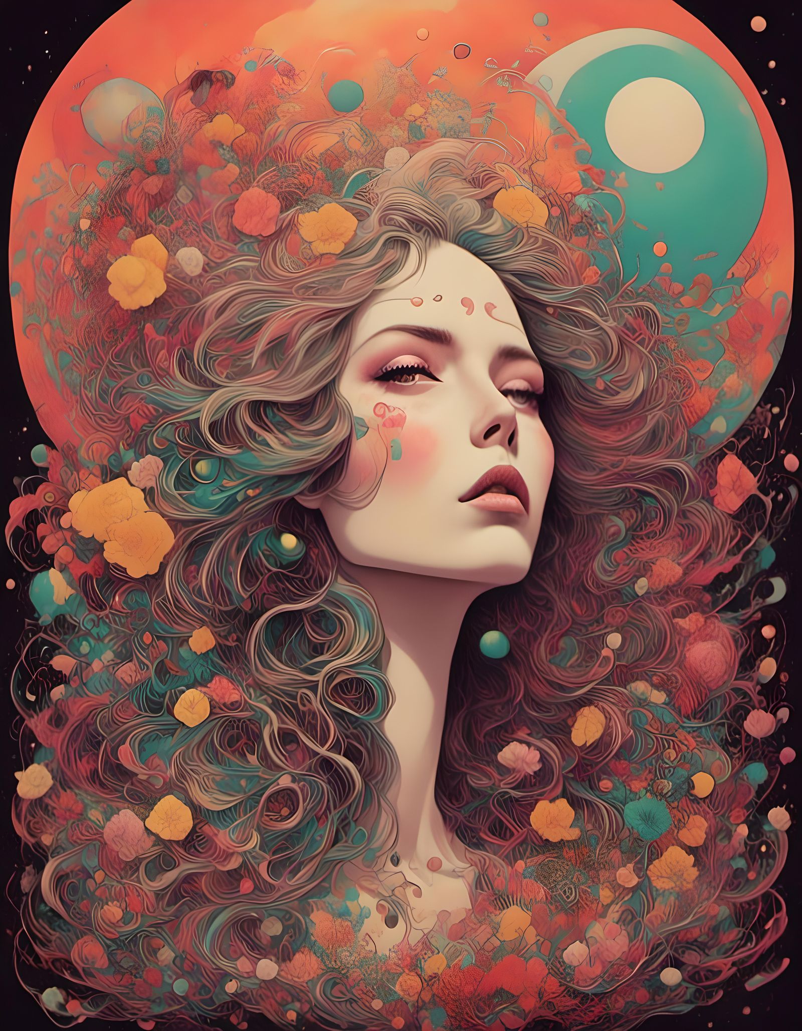 Funky 70s Fashion with Surreal Color