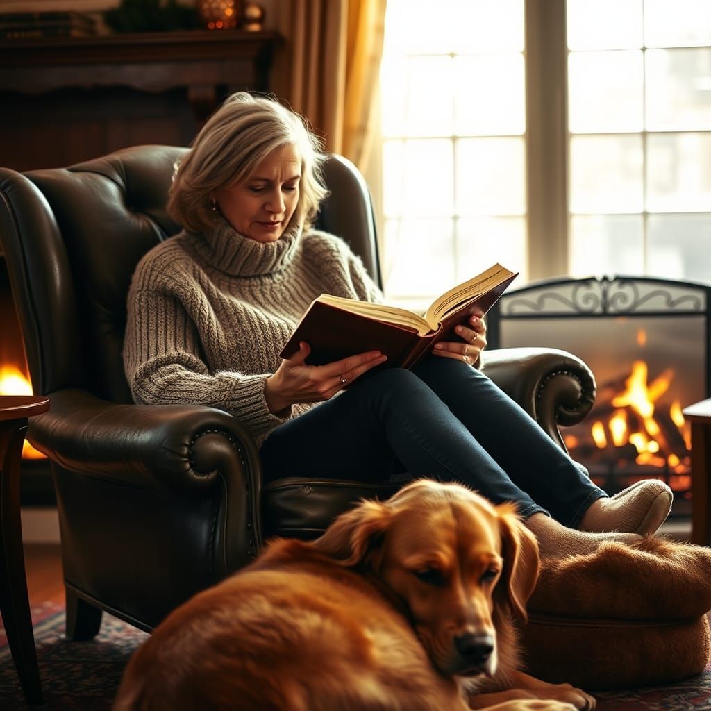 Cozy Reading Nook: A Serene Portrait