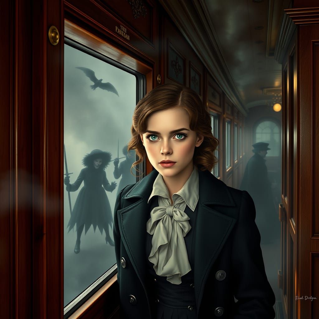 Elegant Victorian Lady Confronts Dark Mystique