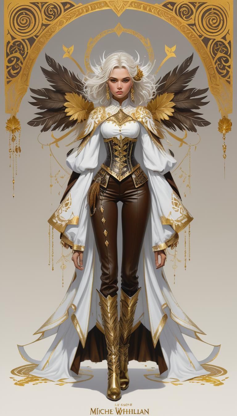 Fantasy Girl in Elegant Medieval-Inspired Attire