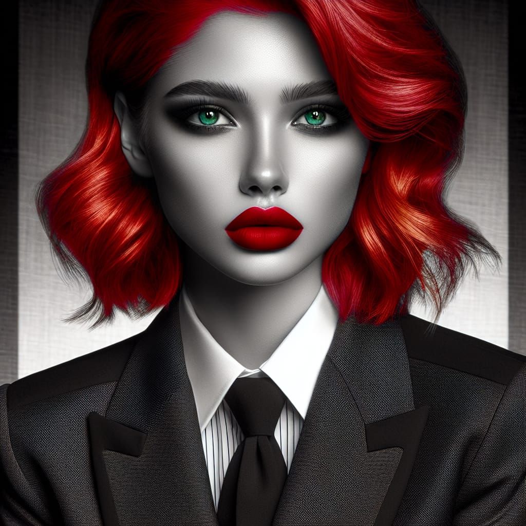 Lily Evans in the style of Sin City