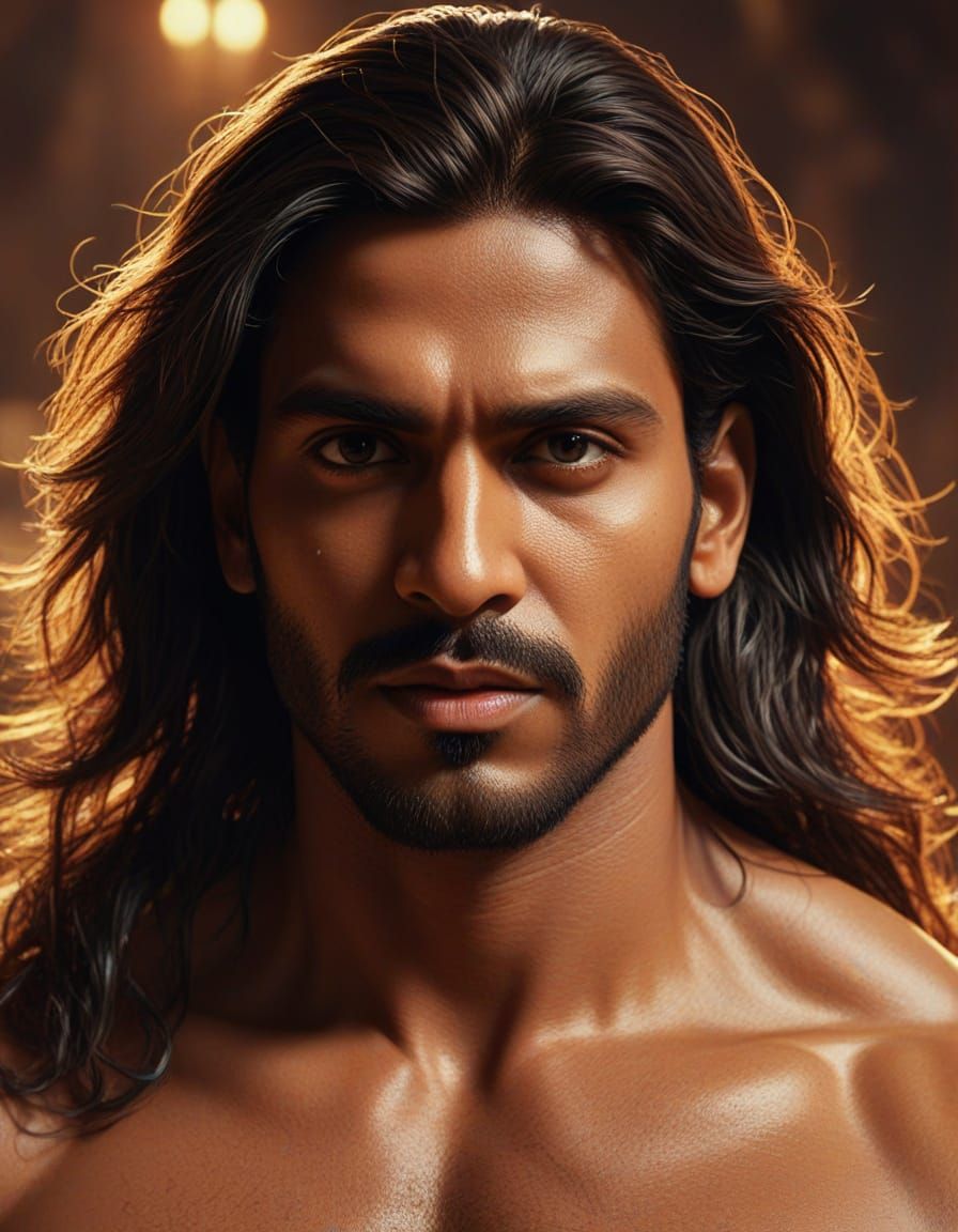 Handsome Indian Man in Bollywood Style