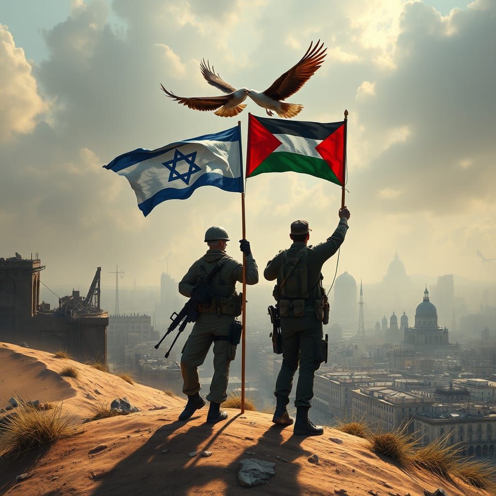 Israeli and Palestinian Soldiers Unite Under Soaring Birds o...